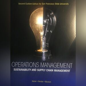 Operations Management Sustainability and Supply Chain Management for SFSU